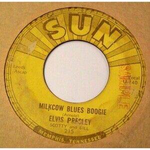 Elvis Presley - Milkcow Blues Boogie (1955) Sun 215 U-140 • 1st ed. SAMPLE Promo